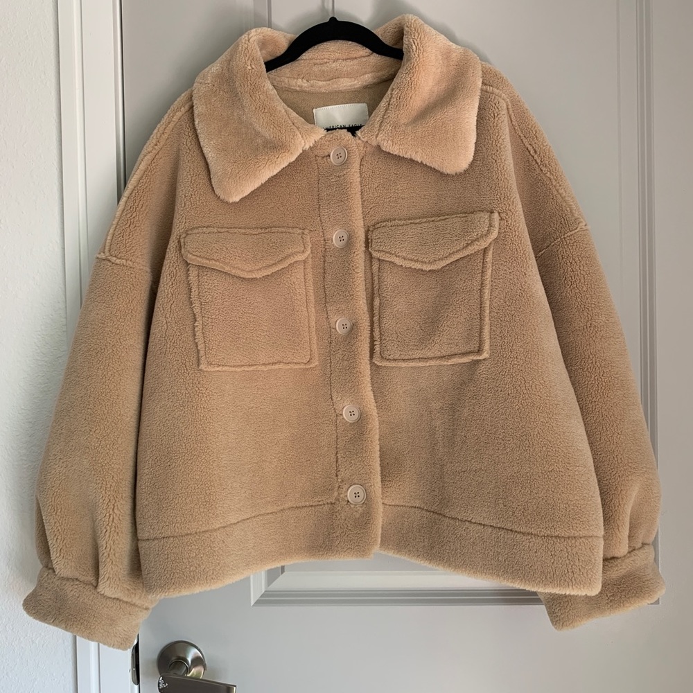 American Eagle Fur Teddy Jacket Khaki XL